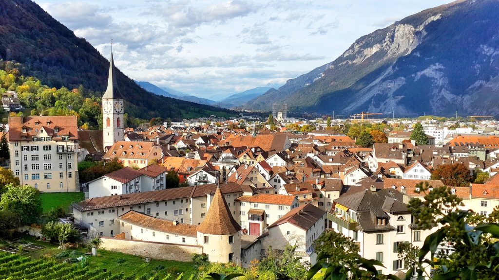 Chur, Schweiz. Sitz der Somedia AG